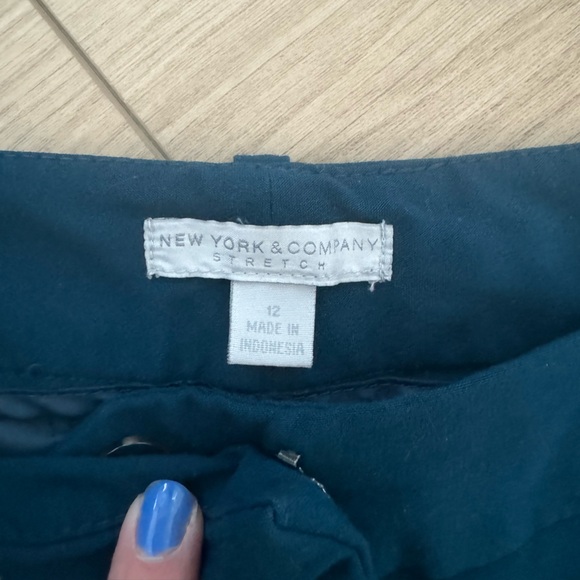 NY&CO Dark Teal Stretch Boot Cut Dress Pants - Size 12 - Picture 4 of 8